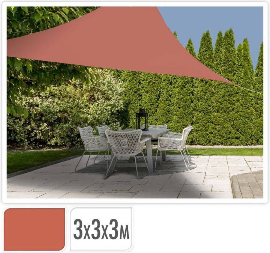 Schaduwdoek Driehoek 300x300x300- Terra UV beschermwaarde: UPF 50+ 160 gr per M2