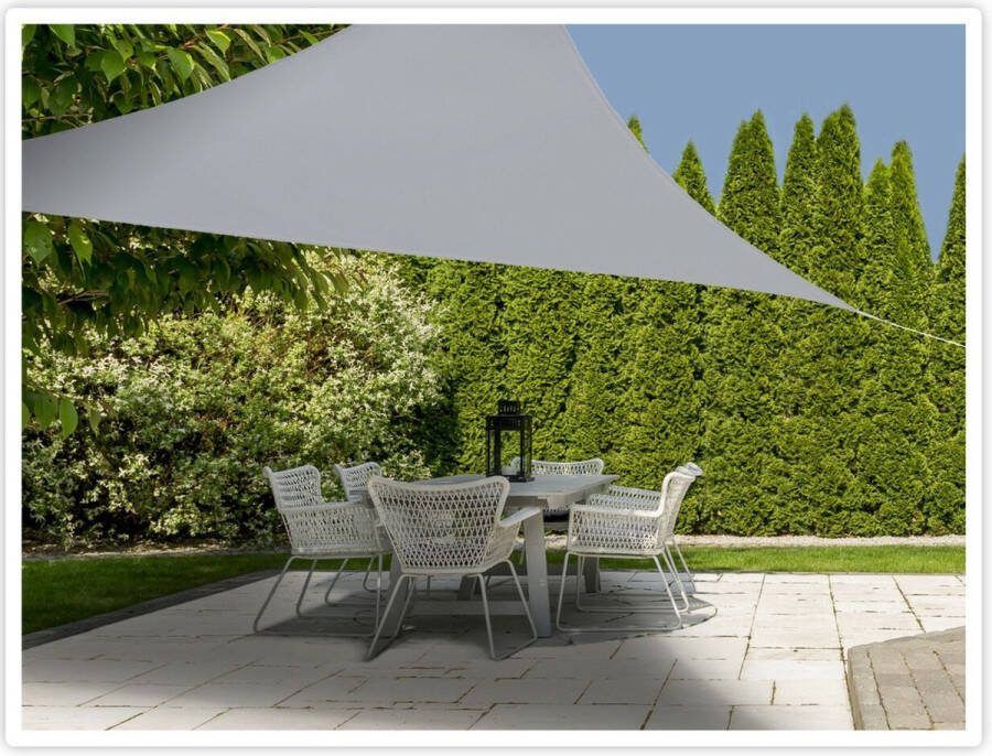 Ambiance Schaduwdoek zonnescherm Driehoek Grijs 3 6 X 3 6 X 3 6 Meter Schaduwdoeken