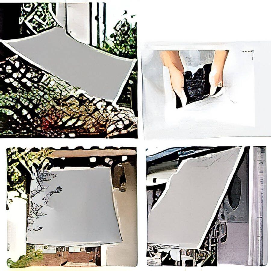 Schaduwdoek Waterdicht Rechthoek Zonnescherm Zeil 1.5x2M 98% Schaduwdoek van stof 95% UV Zonnescherm voor terras met spantouwen Doorvoertules Lichtgrijze 22073