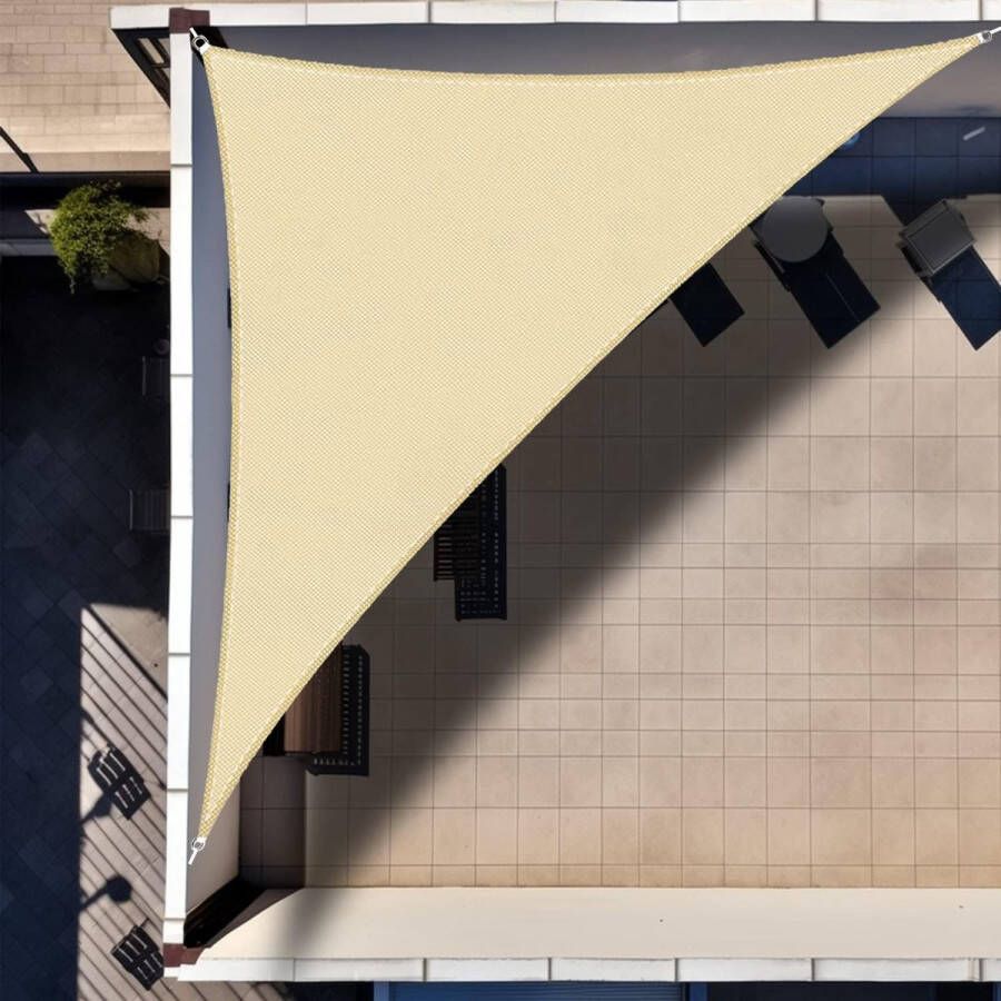 Schaduwzeilen Tuin Schaduw Zeil Waterdicht Zonnescherm Zeil Zonnescherm voor Patio met Luifelbevestiging 95% UV Blok Driehoek 3 x 3 x 4 3m Lichtgeel