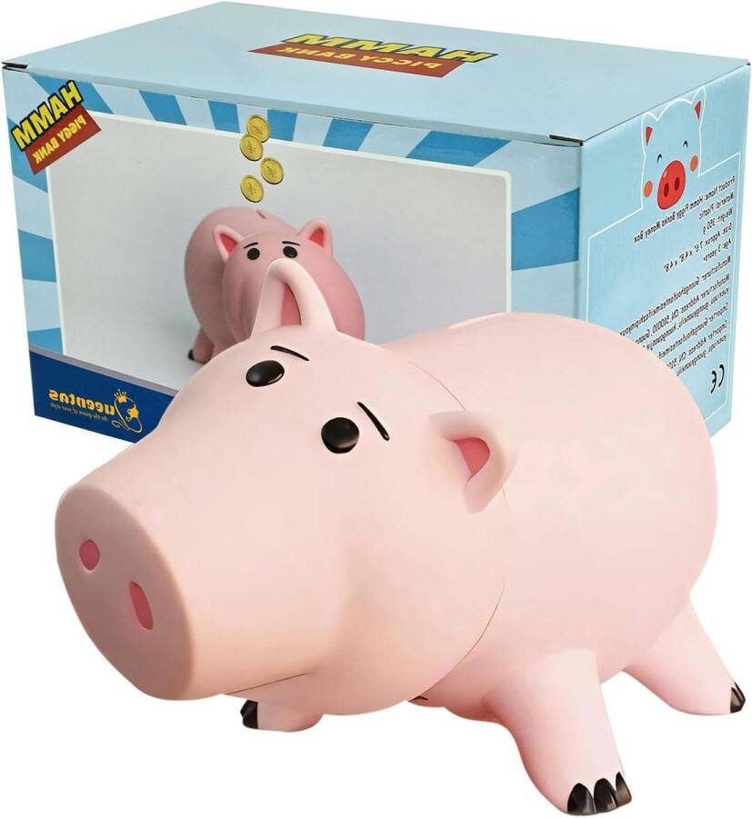 Schattig roze spaarvarken voor kinderen plastic geld besparen munt vak