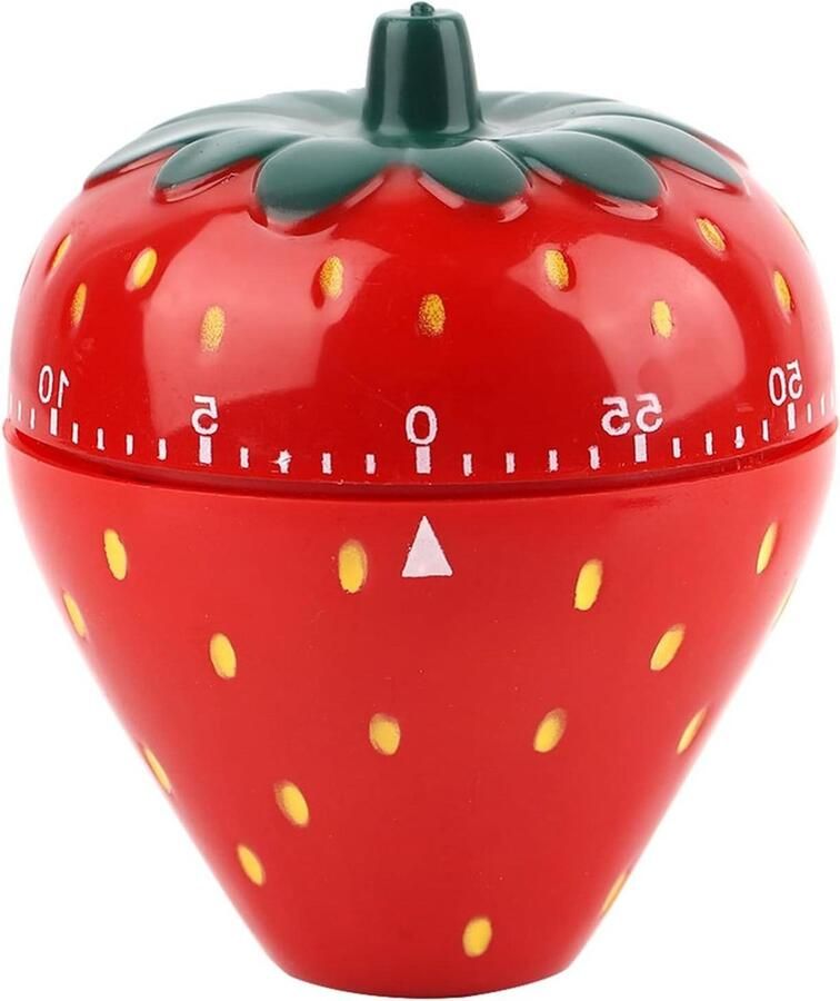 Schattige Aardbeivormige Kookwekker voor Kinderen 60 Minuten Visuele Timer Tijdherinneringstimer Leraar Koken kookwekker digitaal
