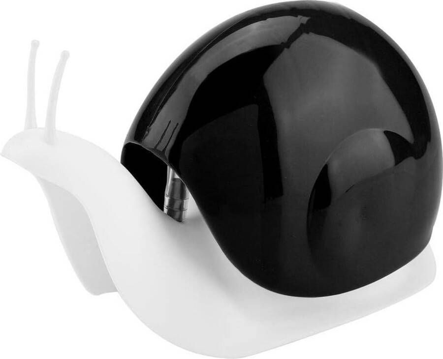 Schattige slak zeepdispenser handzeep pomp lotion handdesinfecterend middel shampoo douchegel dispenser voor badkamer aanrecht badkameraccessoires (Zwart)