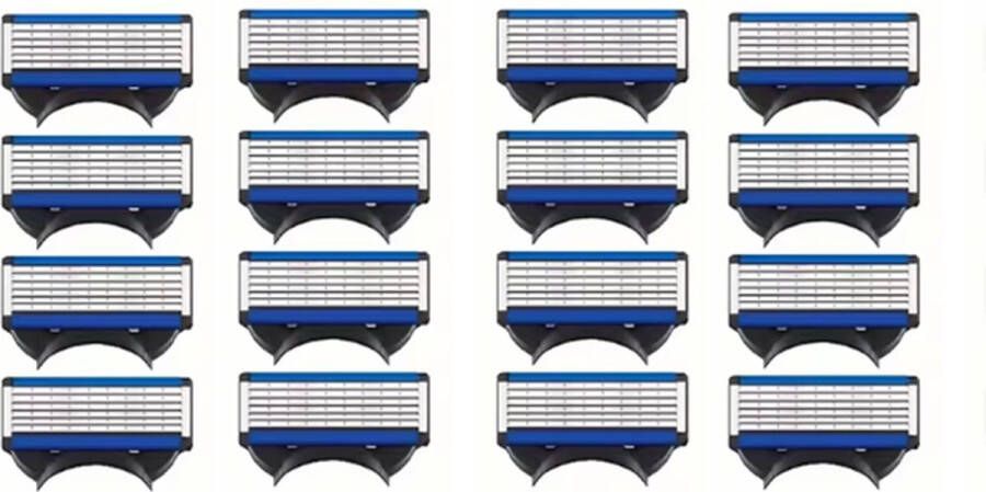 Scheermesjes met unieke 6-laags mesje blades Universele Merkloze geschikt voor Gillette Fusion5 16 stuks geschikt voor alle Fusion5 series Uni. scheermesjes