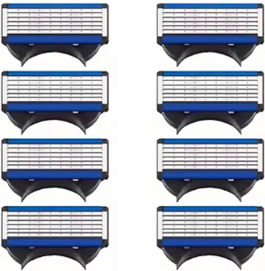 Scheermesjes unieke 6 laags blades mesjes geschikt voor Gillette Fusion 5 8 stuks geschikt voor alle Fusion 5 series