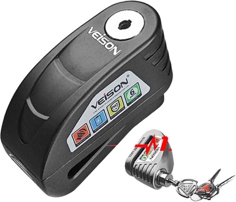 Schijfremslot Motorfiets Alarm Lock Fiets Disc Lock Waarschuwing 130DB Security Anti Diefstal Waterdichte Brake Rotor Hangslot