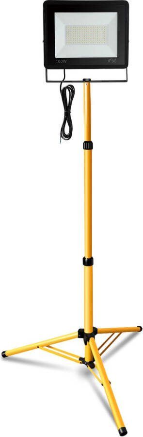 Schijnwerper statief LED bouwlamp schijnwerper op statief IP66 LED Bouwlampen 100W Koud wit