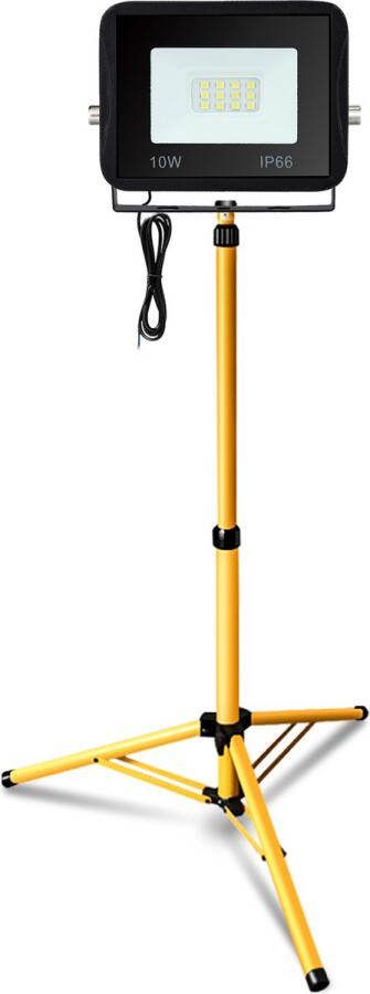 Schijnwerper statief LED bouwlamp schijnwerper op statief IP66 LED Bouwlampen 10W Warm wit