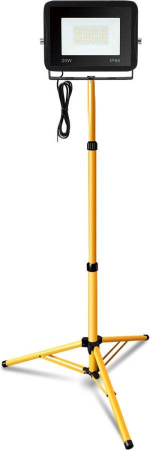 Schijnwerper statief LED bouwlamp schijnwerper op statief IP66 LED Bouwlampen 20W Koud wit