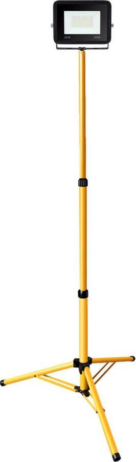 Schijnwerper statief LED bouwlamp schijnwerper op statief IP66 LED Bouwlampen 20W Warm wit
