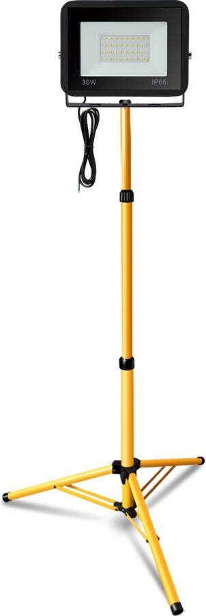 Schijnwerper statief LED bouwlamp schijnwerper op statief IP66 LED Bouwlampen 30W Warm wit