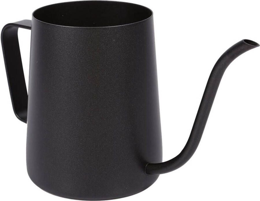 Schilderen Koffiepot Rvs Anti-roest Giet Koffie Drip Waterkoker Met Lange Over Zwanenhals Uitloop Perfecte Flow Control Thuiskantoor Zwart 350ML Handgemaakt Ontwerp Koffiepot