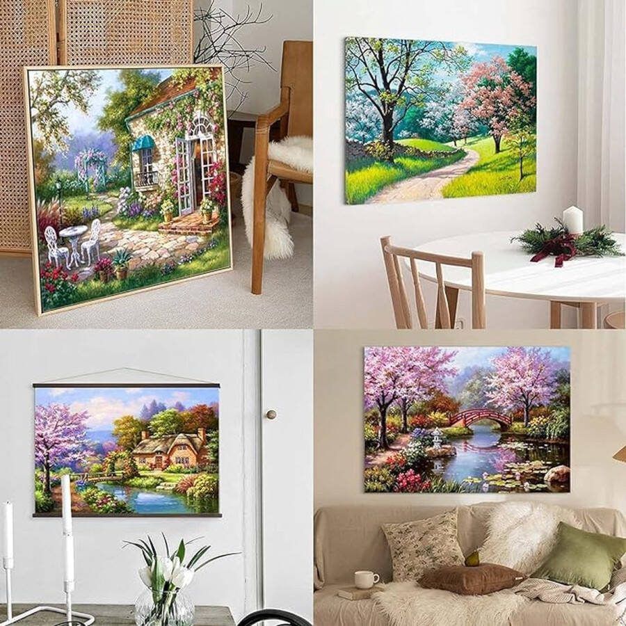 Schilderen op nummer voor volwassenen doe-het-zelf handgeschilderde olieverfset voor beginners en volwassenen 40 * 50cm 4 Pieces