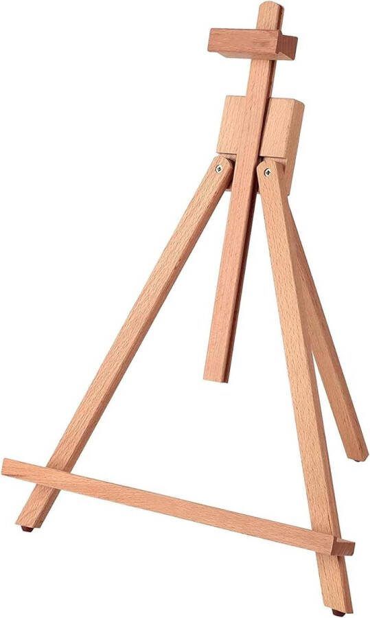 Schildersezel 64 cm beukenhouten tafelezel verstelbaar houten A-vorm standaard kunst tekenen schilderen foto's neerzetten