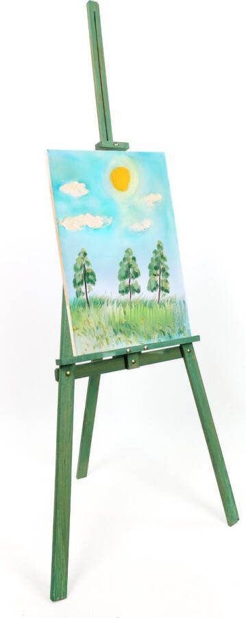 Schildersezel Groen 172*54 cm dennenhout verstelbaar veldezel