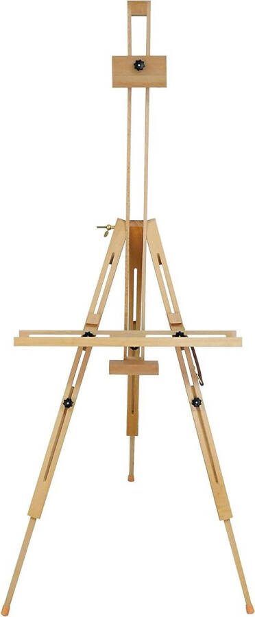 Schildersezel Houten draagbare ezel voor kunstenaars buiten beukenhouten standaard voor opvouwbaar doek max. hoogte tot 191cm Schildersezel voor etalageborden schetsen en schilderen standaard