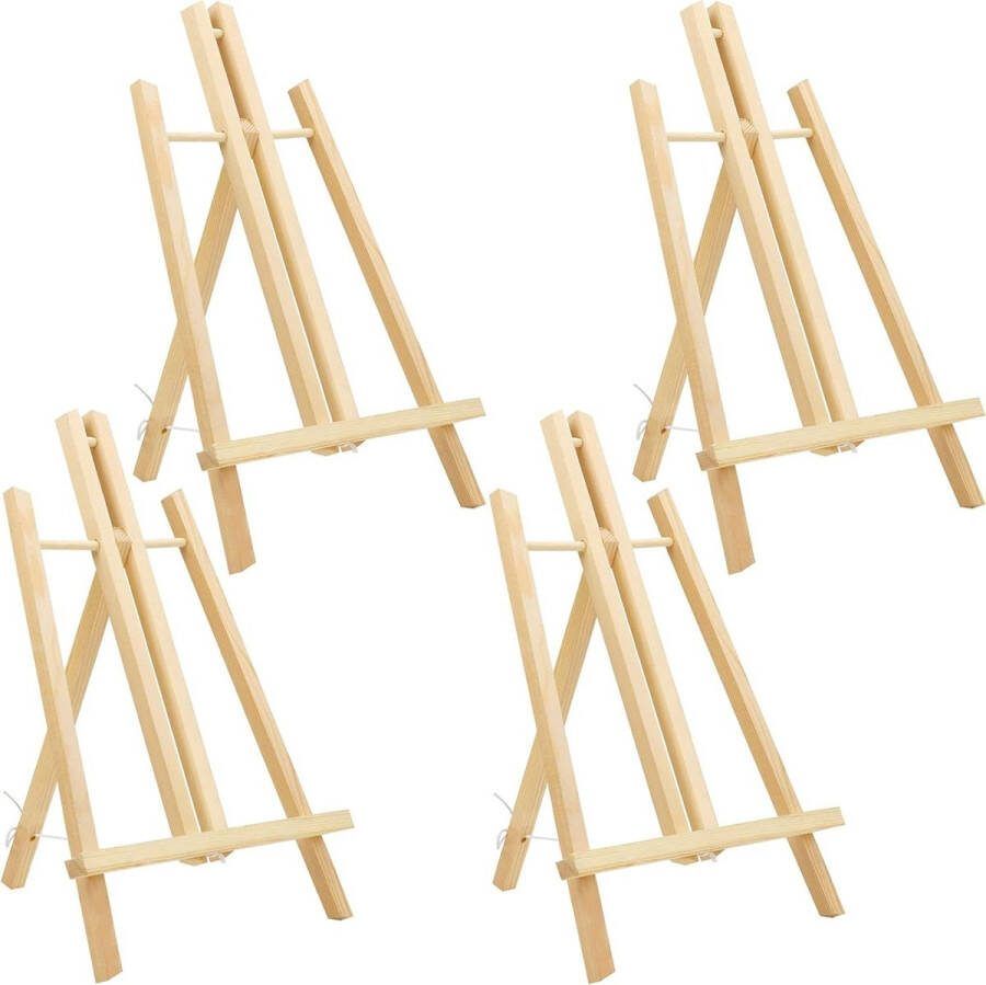 Schildersezel Houten Tafelmodel 40 cm Natuurlijke Dennenhouten Statieven voor het Weergeven van Canvasschilderijen Kinderkunst & Ambachten en Lijsten