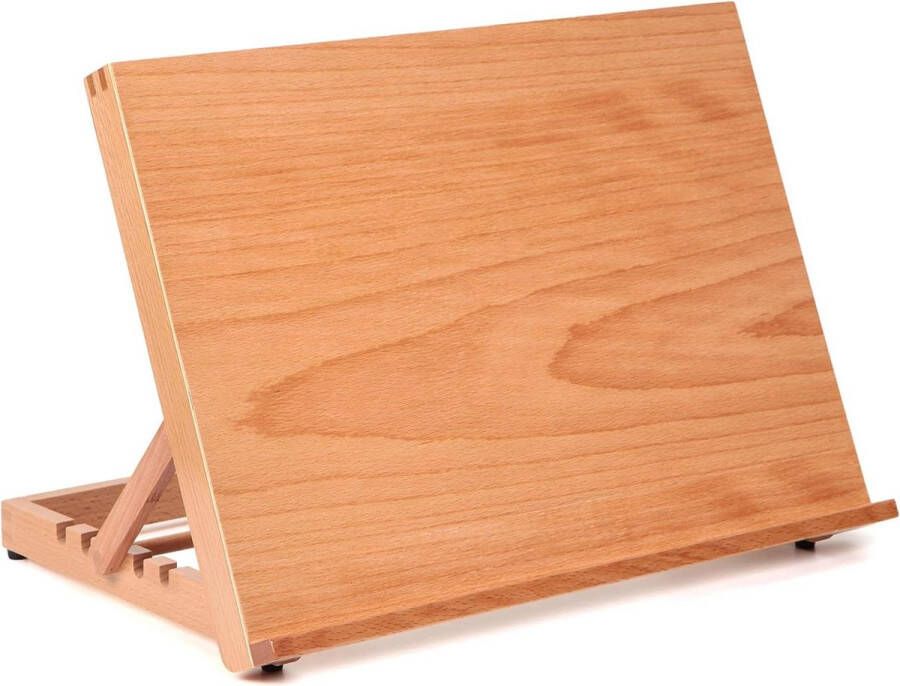 Schildersezel met 5 instelbare hoeken Draagbare houten tekentafel 308 cm x 419 cm