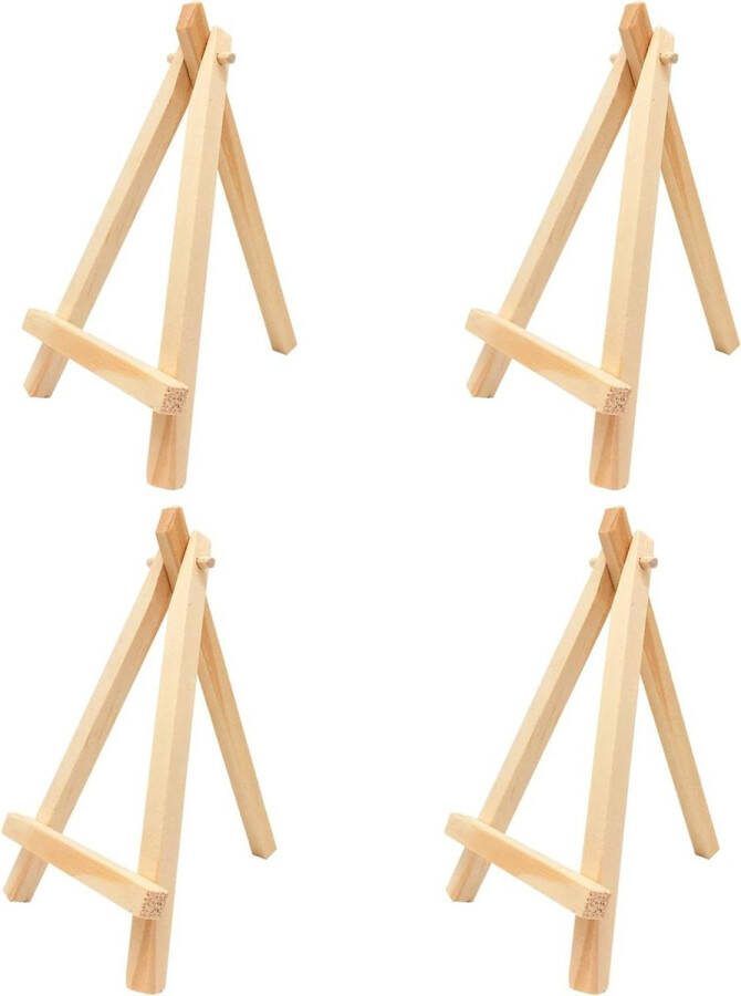 Schildersezel Mini Houten Display Artiest Driehoek Schildersezel- Party Teken Foto Memo Houder Plaats Kaart Naam Kaarttafel Nummer Houder Stand voor Bruiloft Verjaardagsfeest