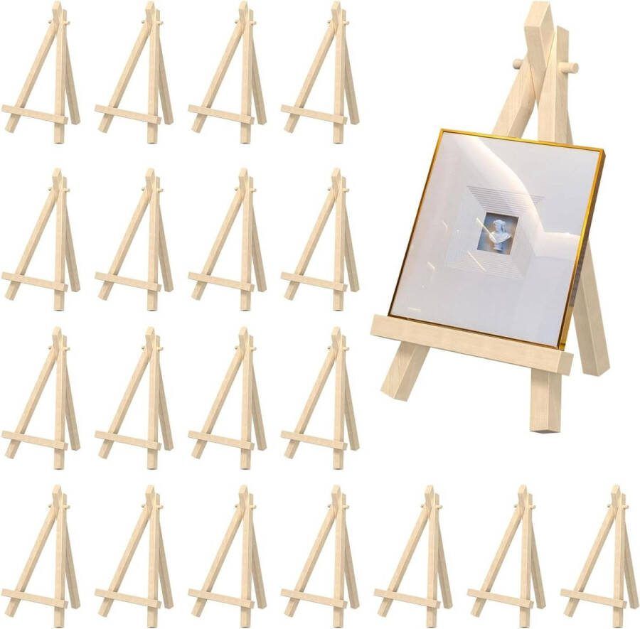 Schildersezel Mini Houten Statief 9 x 16 cm Tafeldecoratie Visitekaartjes Fotoalbum Mobiele Telefoon