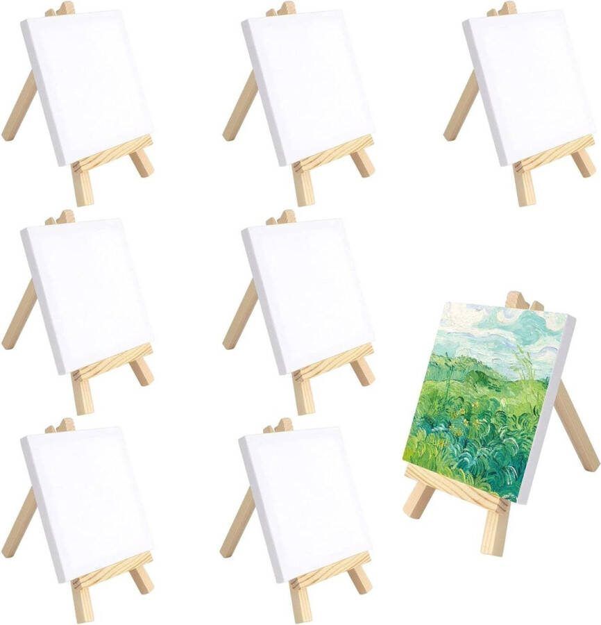 Schildersezel Mini-schildersezel Driehoekig Uitgerekte Mini-canvas Kleine Tafelschildersezel Voor Presentatie Schilderijen Voor Kerstmis Of Feestjes