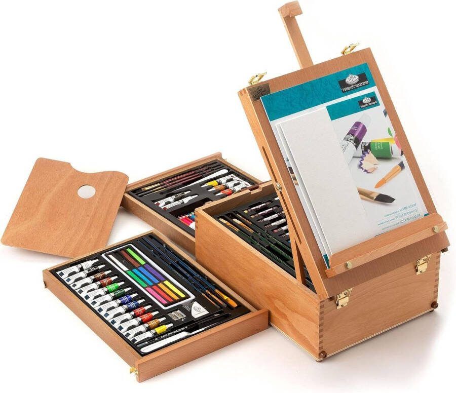 Schildersezel Set Met Alle Schildermedia 104-Delig Rea6000 Variant Tekendoos