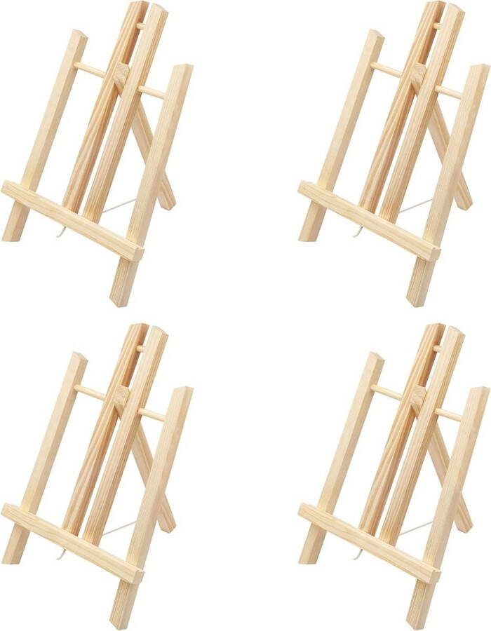 Schildersezel tafelmodel Houten Kunst Display Ezel 30cm Natuurlijk Naaldhouten Driepoot Vertonen Schilderijen Kinderkunst Hobby Lijsten schildersezel tafelmodel