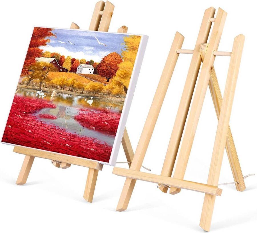 Schildersezel tafelmodel inklapbaar houten display schildersezels 40 cm ruimtebesparend fotostandaard van massief hout voor kinderen schildersezel tafelmodel