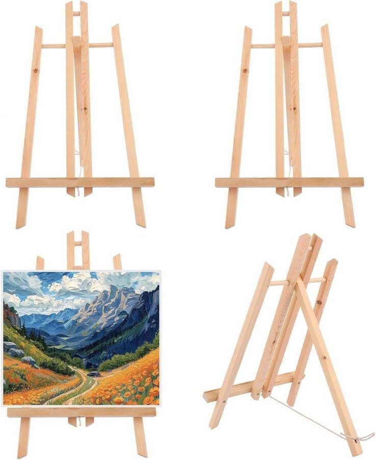 Schildersezel tafelmodel Mini-ezel hout 225 x 39 cm Houten tafelezel schilderhandwerk fotoalbum bruiloftsdecoratie schildersezel tafelmodel