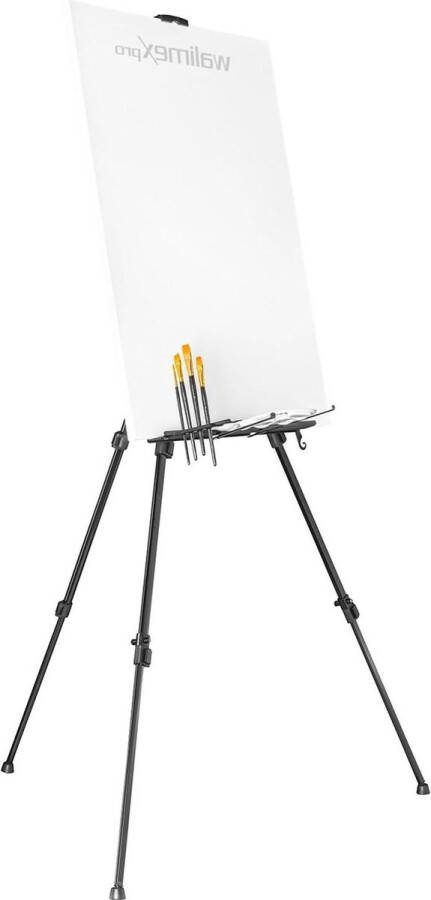 Schildersezel tafelmodel XL 60-180 cm aluminium voor doeken h x d 140 x 4 cm 6 kg plank & houder schildersezel tafelschildersezel veldschildersezel schildersezel tafelmodel