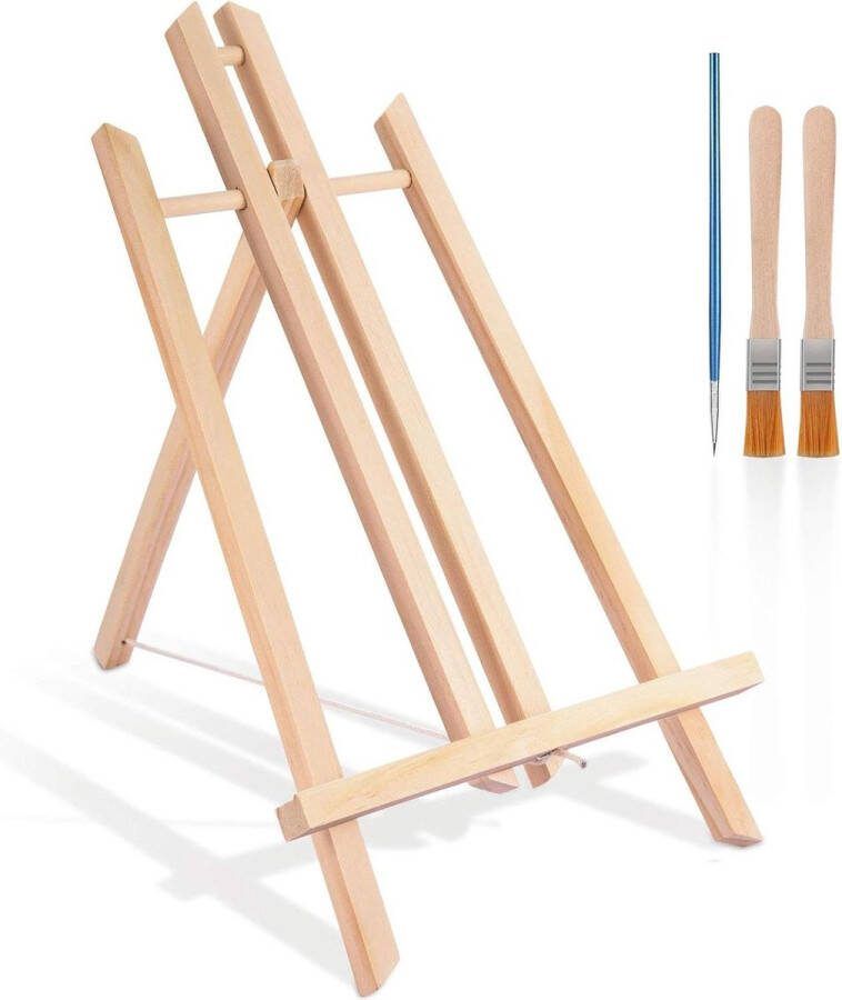 Schildersezel voor kinderen 40 cm hoog inklapbaar en verstelbaar mini display ezel van massief hout