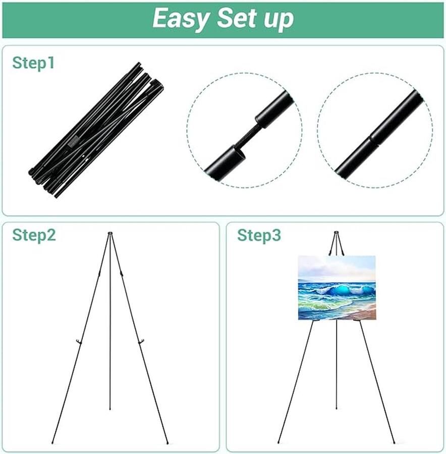 Schildersezels Easels for every size set of 2 160cm