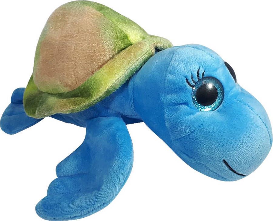 Schildpad (Blauw Groen) Pluche Knuffel 27 cm {Turtle Plush Toy Speelgoed Knuffeldier Knuffelpop voor kinderen jongens meisjes}