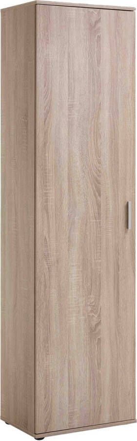 Schoenenkast Calvin Eiken 14 paar schoenen Breedte 50 cm Hoogte 184 cm Diepte 34.5 cm Met openslaande deuren