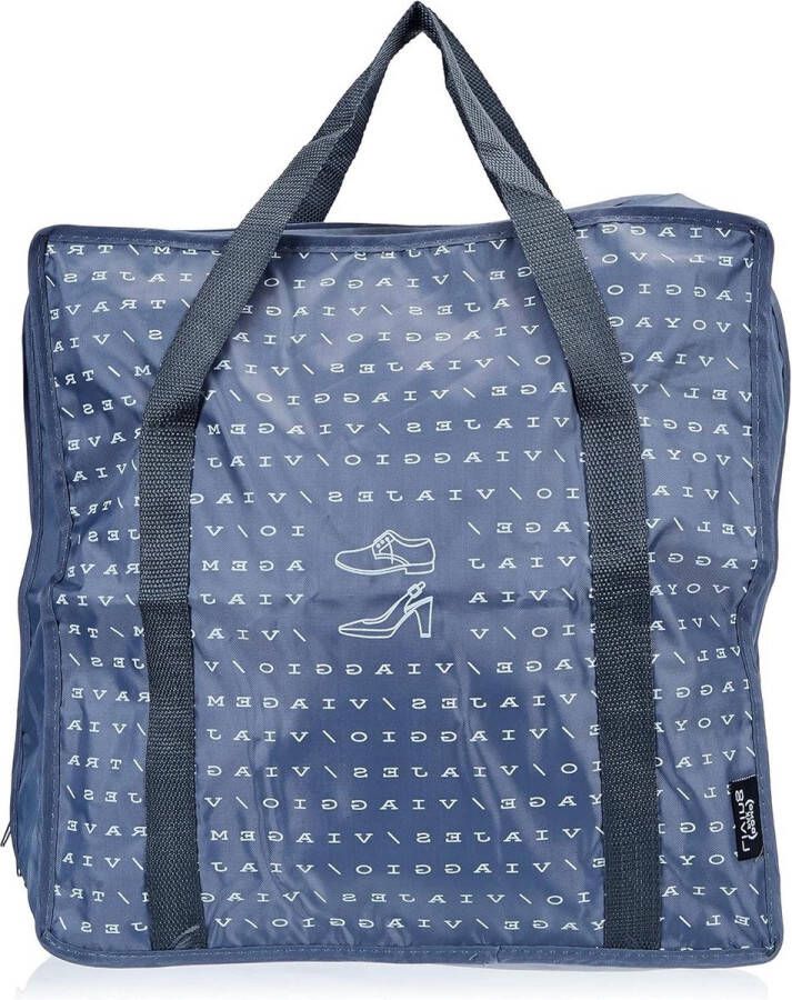 Schoenenkast Deurschoenen 6 paar grijs polyester 36 x 36 x 17 cm