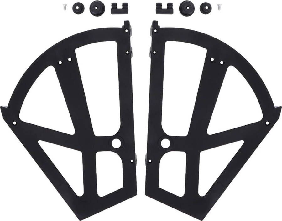 Schoenenkast Flexibele Plastic Uitgeholde Rek Houder Scharnieren Vervanging Fittingen Eenvoudige Structuur Twee-Layer Schoenenrek Accessoires Zwart