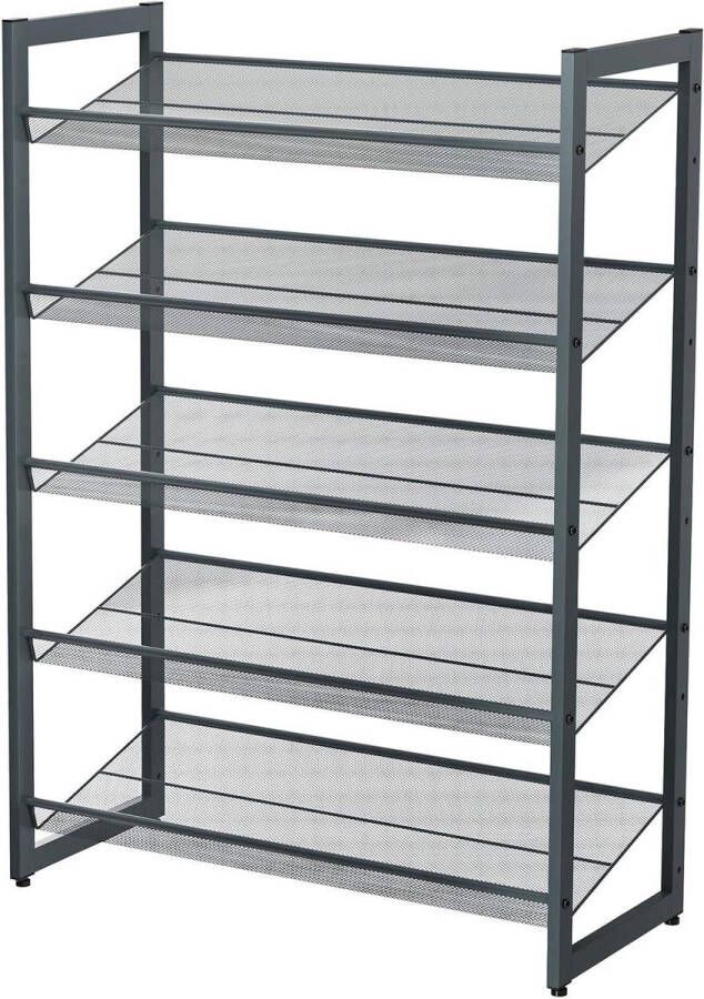 Schoenenrek Donkergrijs 74 x 30.7 x 104 cm(B X T X H) Ruimtebesparend Opbergrek voor Schoenen