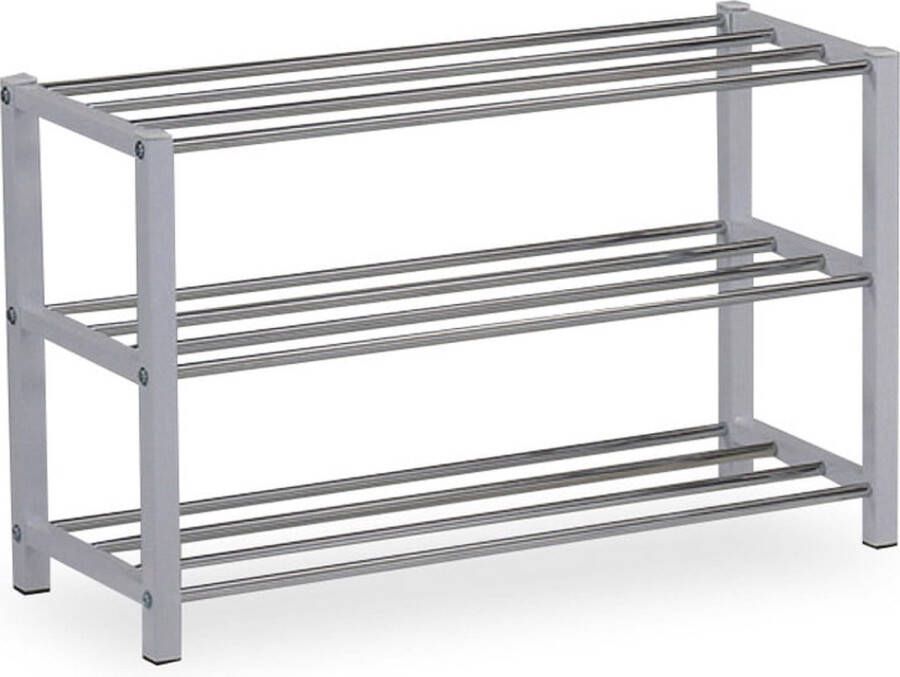 Schoenenrek Foster Wit Metaal 9 paar schoenen Breedte 80 cm Hoogte 45 cm Diepte 28.5 cm Zonder deuren