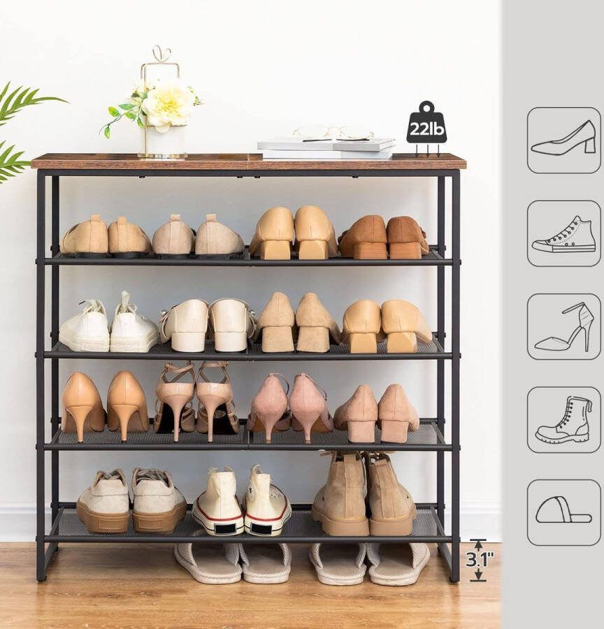 Schoenenrek schoenenopberger shoe rack shoe storage 75 x 28.5 x 75 cm