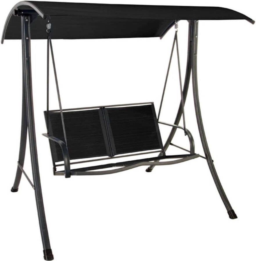 Schommelbank 3 personen Gelakt metaal Polyester afdekking 150 x 120 x 160 cm Schommelbank 3 person