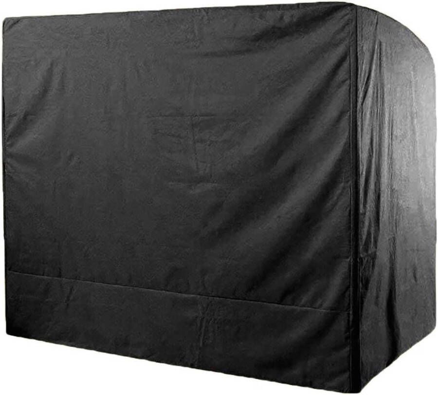Schommelbank 3 personen Waterdichte Oxford-dekzeil 220 x 125 x 175 cm Zwart Schommelbank 3 person