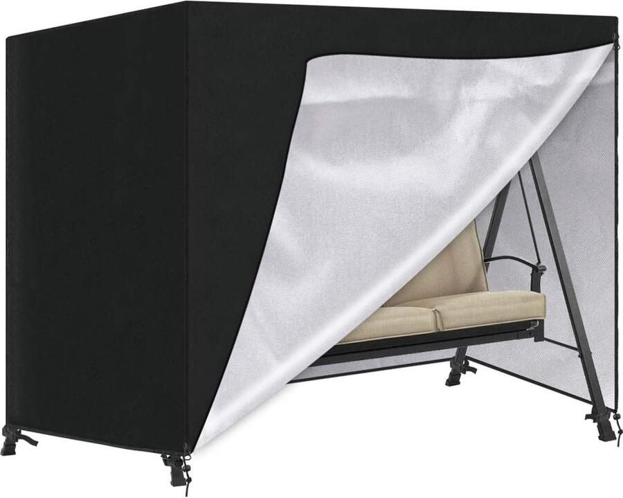Schommelbankhoes Premium kwaliteit Schommelbank afdekking 3-zits Tuinschommel afdekhoes Waterdicht beschermhoes Afdekhoes voor Hollywoodschommel 210x150x150cm
