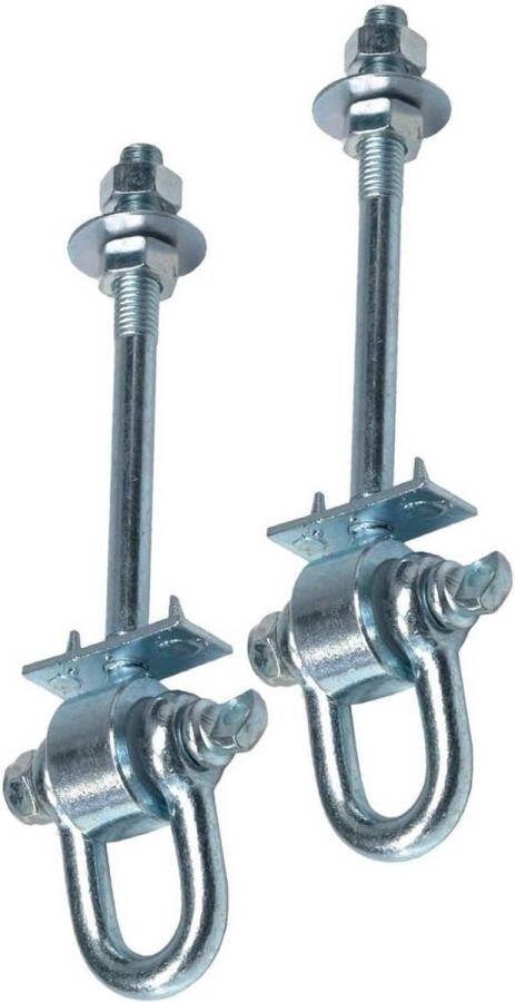Schommelhaken Safety met D-sluiting M12x160 mm Set van 2 voor houtdikte tot 140 mm