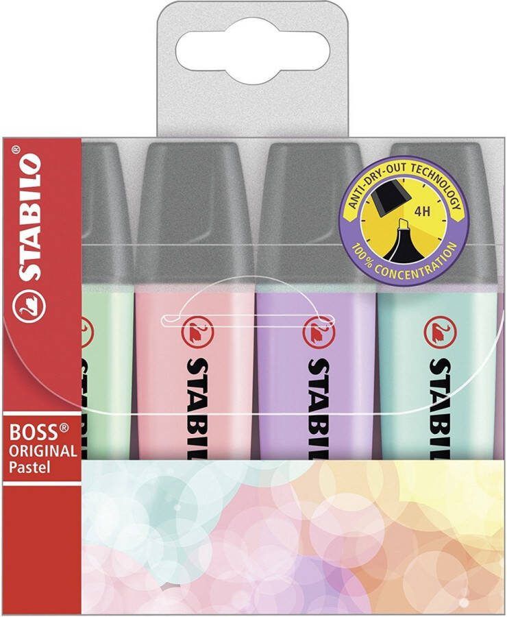 School spullen ORIGINAL Pastel 4 stuks vleugje mint poeder roze lila blush zacht turquoise
