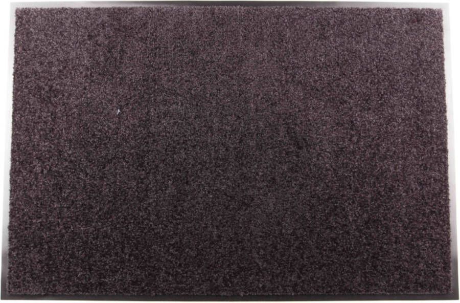 Schoonloopmat De Luxe 60x90 zwart met rand