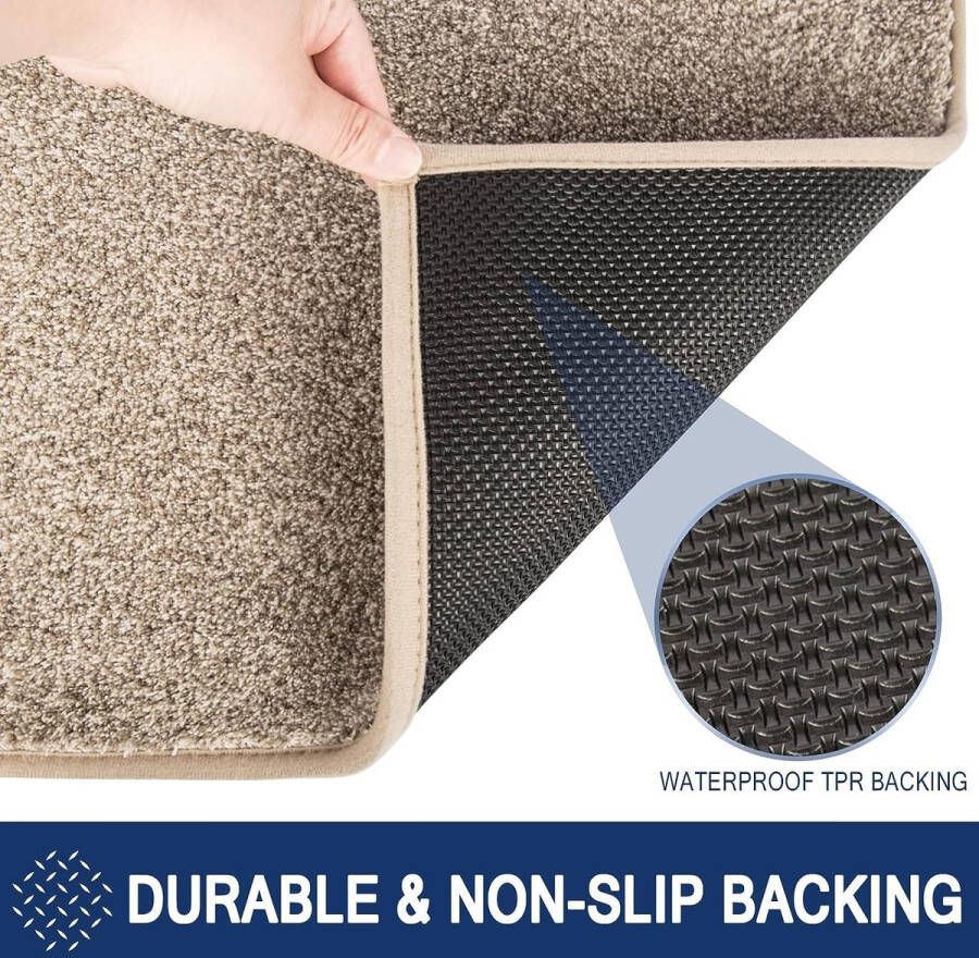 Schoonloopmat voor binnen lang 60 x 150 cm antislip wasbare deurmat absorberende deurmat loper tapijt voor hond ingang hal keuken gang