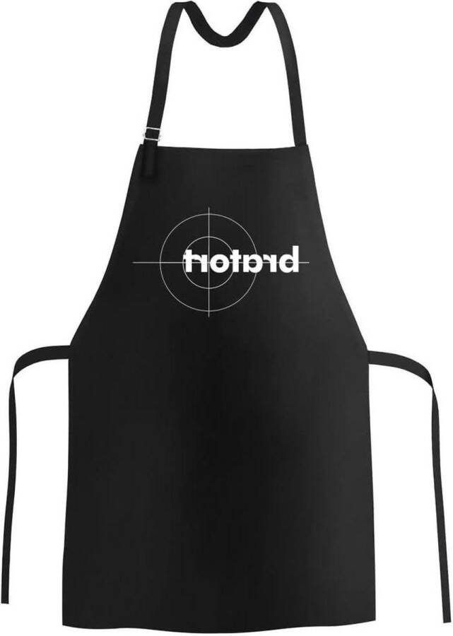Schort van 100% puur katoen grillschort voor mannen lange banden verstelbare nekband kookschort