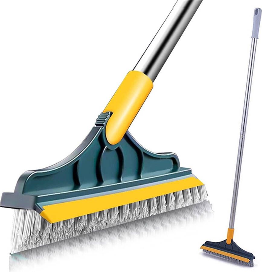 Schrobber en Droogtrekker 2 in 1 Borstel Ruitenwisser & Schrobber Voor Badkamer Binnen & Buiten