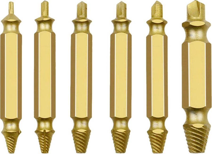Schroeven uitdraai set 6-delig Hoogwaardig Staal