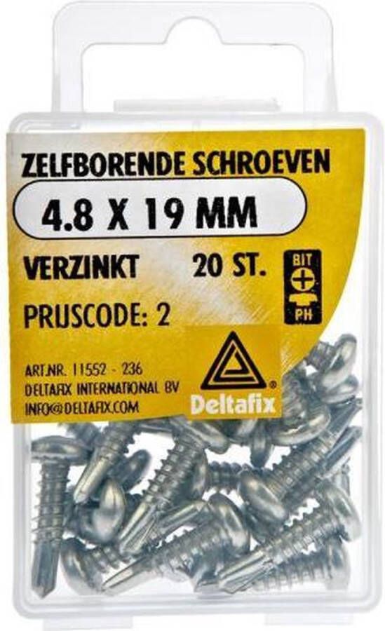 Schroeven zelfborend verzinkt ck pz 4.8x19mm